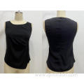 Round Neck Asymmetric Design Sleeveless Women's Top